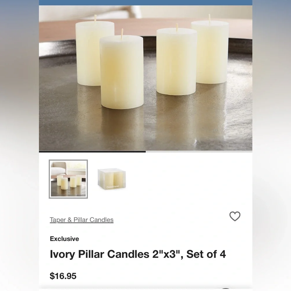 Crate & Barrel Candle Set